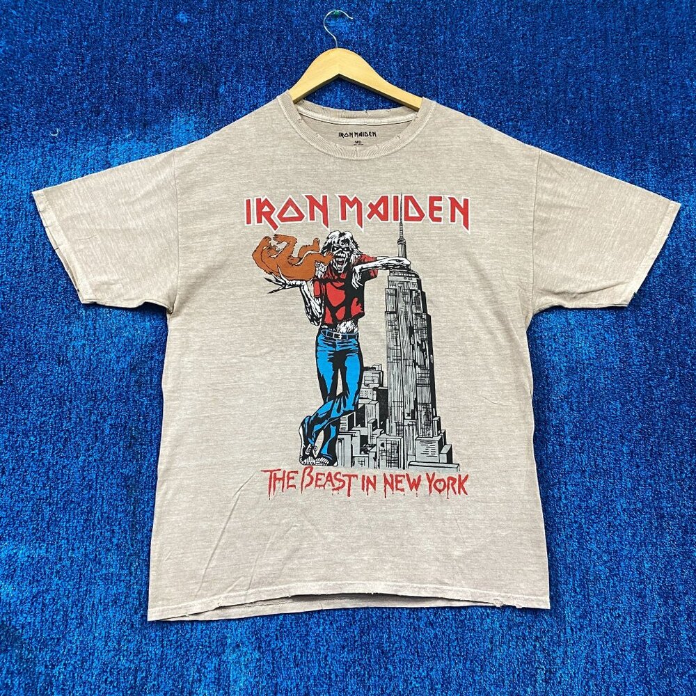 Iron Maiden The Beast in NY Oversized Heavy Metal Band Tee M